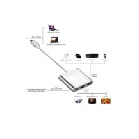 Silver USB3.1 Type-c to, ?HD+USB3.0+PD?, Adapter Converter