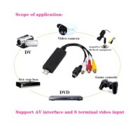 USB2.0 Audio Video Capture Card Adapter VHS To DVD Video Capture Converter