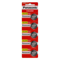 Panasonic CR2450 3V Lithium Coin Battery-5Pcs.