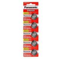 Panasonic CR2025 3V Lithium Coin Battery-5Pcs.