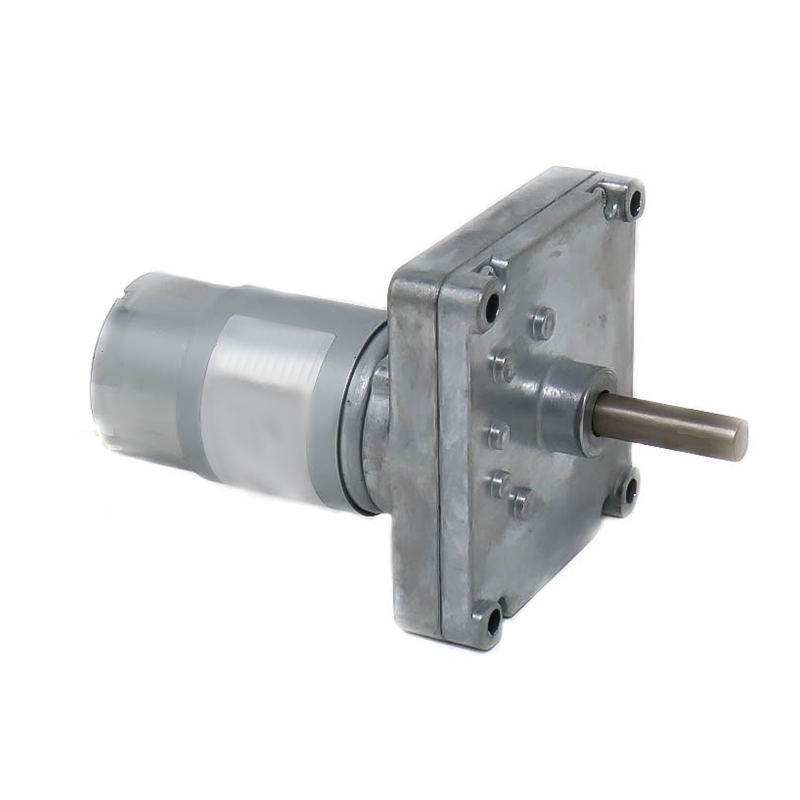 (SPIDER Automation) Square Gearbox DC Motor 300 RPM 12V with Heavy-Duty Metal Gearbox & D-Type Shaft for High-Torque Robotics