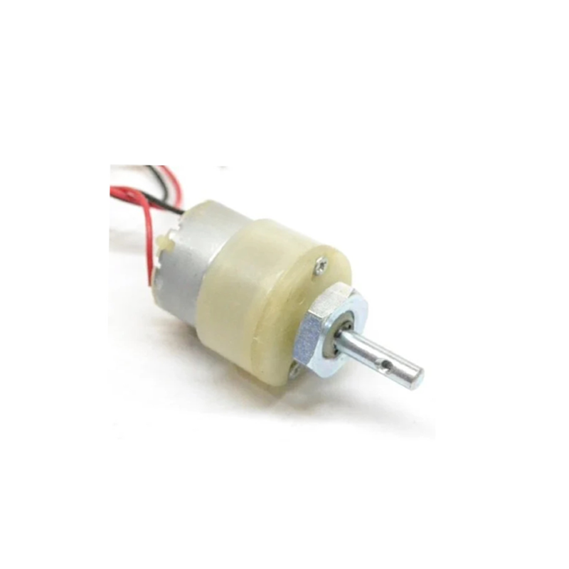 (SPIDER Automation) 12V Center Shaft DC Geared Motor 500 RPM High-Speed Actuator with Threaded Center Shaft for Robotics & Automation