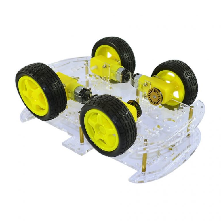 Longer version of 4 WD Double Layer Smart Car Chassis Kit - Image 2