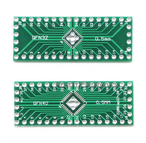 QFN32 QFN40 SMD to DIP Adapter PCB Board-2Pcs.